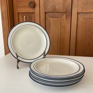 Vintage Elegance Collection “Mariner Blue” Dessert Plates, Set of 5